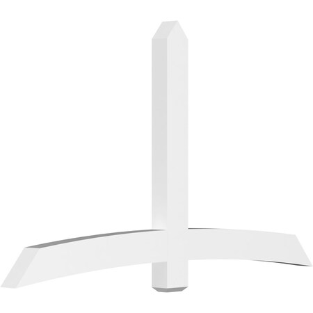 Ekena Millwork Bellingham Architectural Grade PVC Gable Bracket, 84"W x 49"H x 4"D x 6"F, 14/12 Pitch GBP084X49X0406BEL00